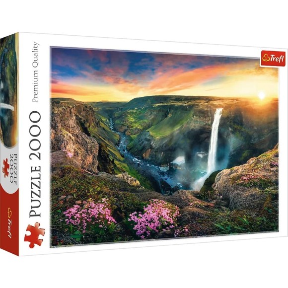 Puzzle 2000 elementów Wodospad Haifoss Trefl.jpg