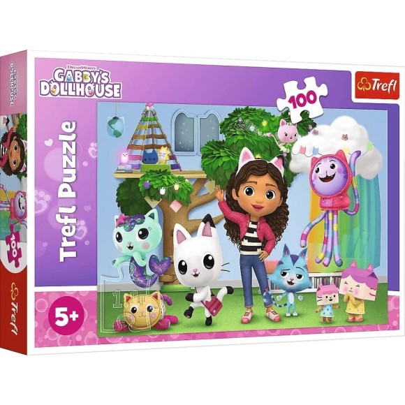 Puzzle Koci domek Gabi 100 elementów Trefl