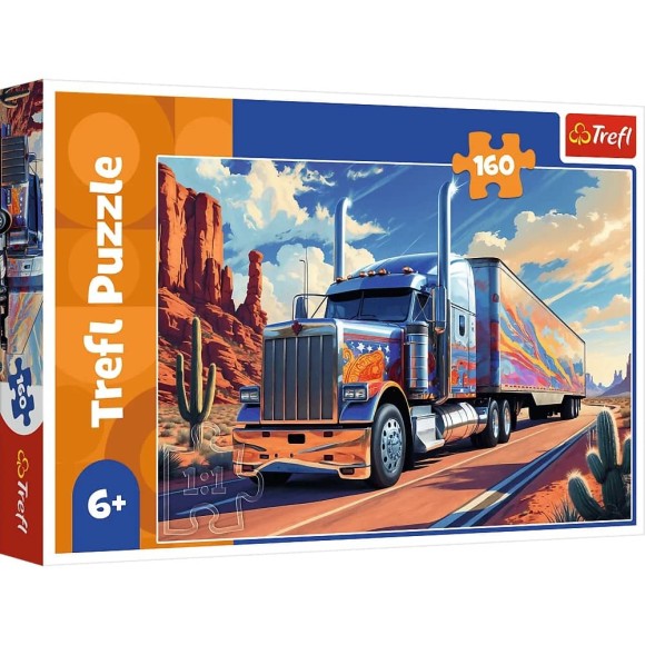 Puzzle Ciężarówka w trasie 160 elementów Trefl