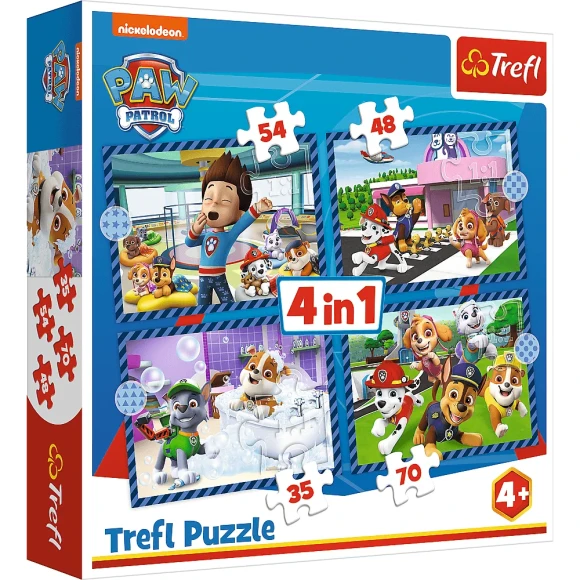 Puzzle 4w1 Psie sprawy Psi Patrol Trefl
