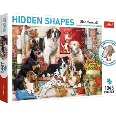 Puzzle Hidden Shapes 1043 elementów Psia zabawa Trefl