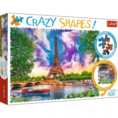 Puzzle 600 elementów Crazy Shapes Niebo nad Paryżem Trefl