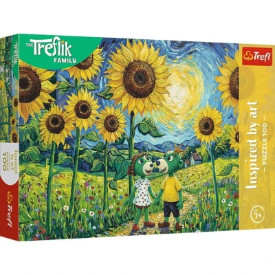 Puzzle Rodzina Treflików Spacer wśród słoneczników 100 elementów Trefl 5+