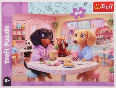 Puzzle 300 elementów Jamniki w kawiarni Trefl 8+