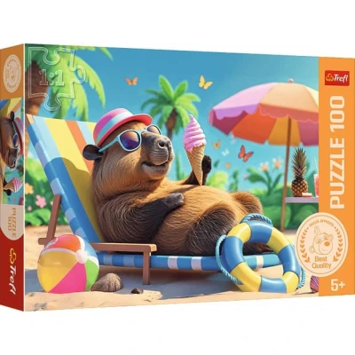 Puzzle Relaks w stylu Kapibary 100 elementów Trefl 5+