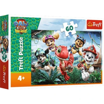 Puzzle Dinozaurom na ratunek Psi Patrol 60 elementów Trefl