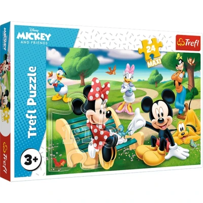 Puzzle Maxi 24 elem. Myszka Miki w gronie przyjaciół Trefl