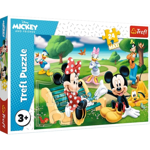 Puzzle Maxi 24 elem. Myszka Miki w gronie przyjaciół Trefl