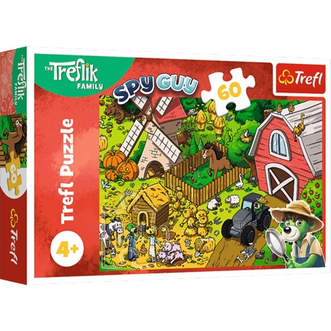 Puzzle Spy Guy Trefliki na farmie 60 elementów Trefl