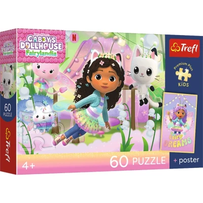 Puzzle Koci domek Gabi, Gabi i kocie przygody 60 elementów Trefl