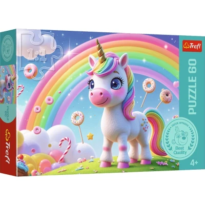 Puzzle Cukierkowy świat 60 elementów Trefl