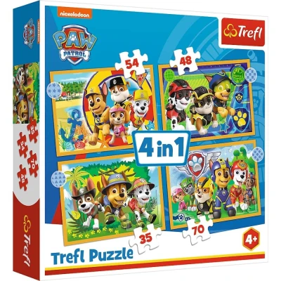 Puzzle 4w1 Wakacyjny Psi Patrol Trefl 4+