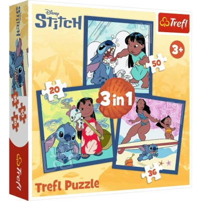 Puzzle 3w1 Lilo & Stitch Świat ze Stitchem Trefl