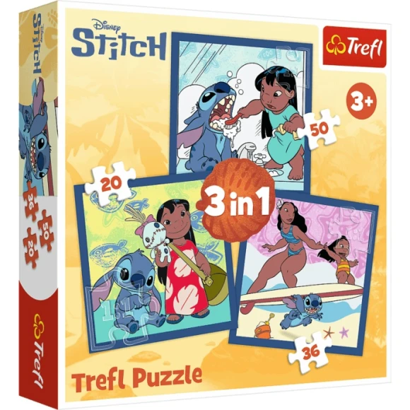 Puzzle 3w1 Lilo & Stitch Świat ze Stitchem Trefl