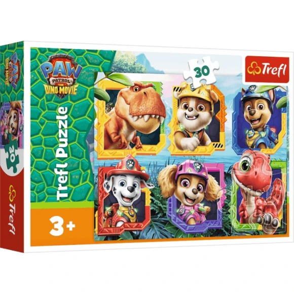 Puzzle Psi Patrol 30 elementów Wyspa dinozaurów Trefl