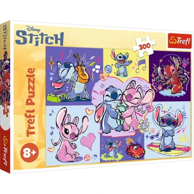 Puzzle 300 elementów Zakręcony Stitch Trefl