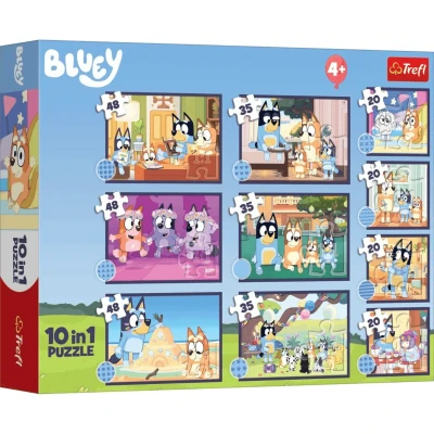 Puzzle dla dzieci 10w1 Historia Bluey Trefl