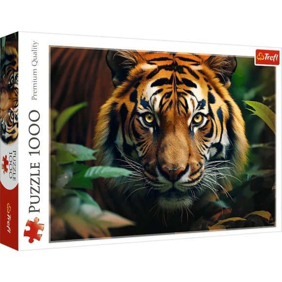 Puzzle 1000 elementów Dziki tygrys Trefl