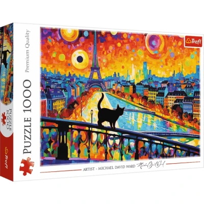 Puzzle 1000 elementów Kot w Paryżu Trefl