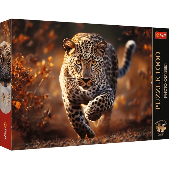 Puzzle 1000 elementów Premium Plus Dziki Leopard Trefl