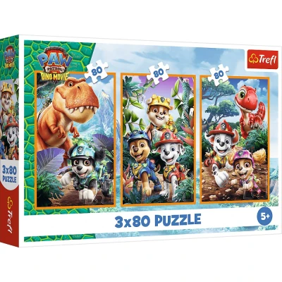 Puzzle Bohaterowie dinozaurów Psi Patrol 3x80 elementów Trefl