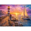 Latarnia o zachodzie słońca puzzle 500.jpg