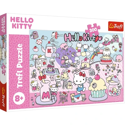 Puzzle 300 elementów Poznaj świat Hello Kitty Trefl