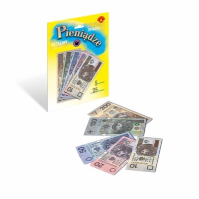 Zabawkowe pieniądze złotówki banknoty Alexander