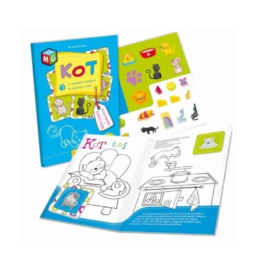 Zeszyt edukacyjny z naklejkami Kot Multigra